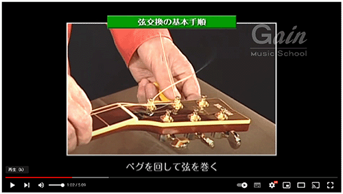 ギターの弦交換